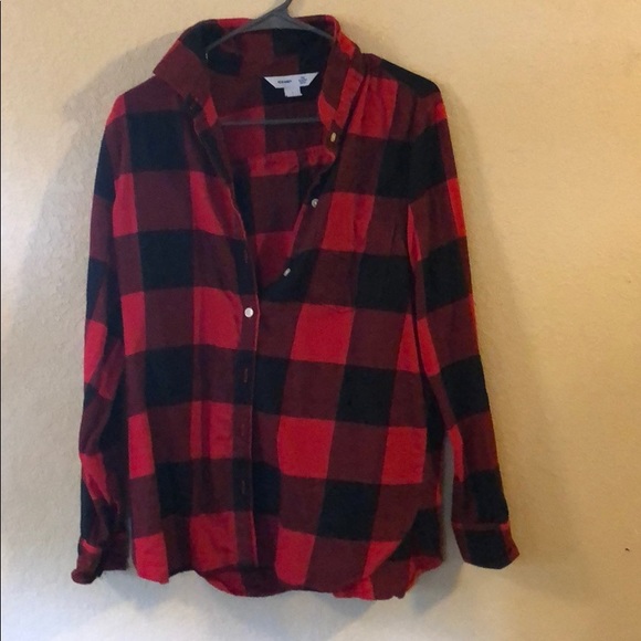 Old Navy Tops - Red Plaid Old Navy Flannel